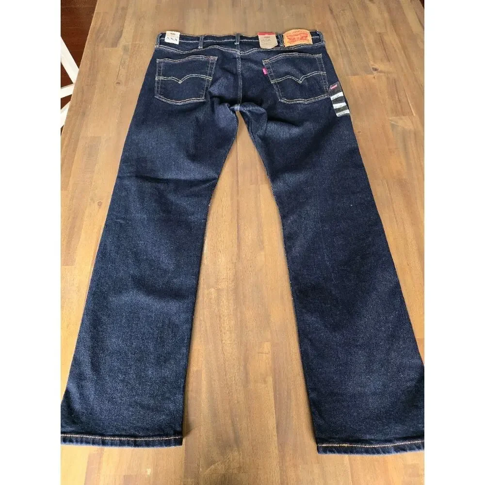Levi's 513 Slim Straight Jeans Mens Blue Denim 38x32 NWT